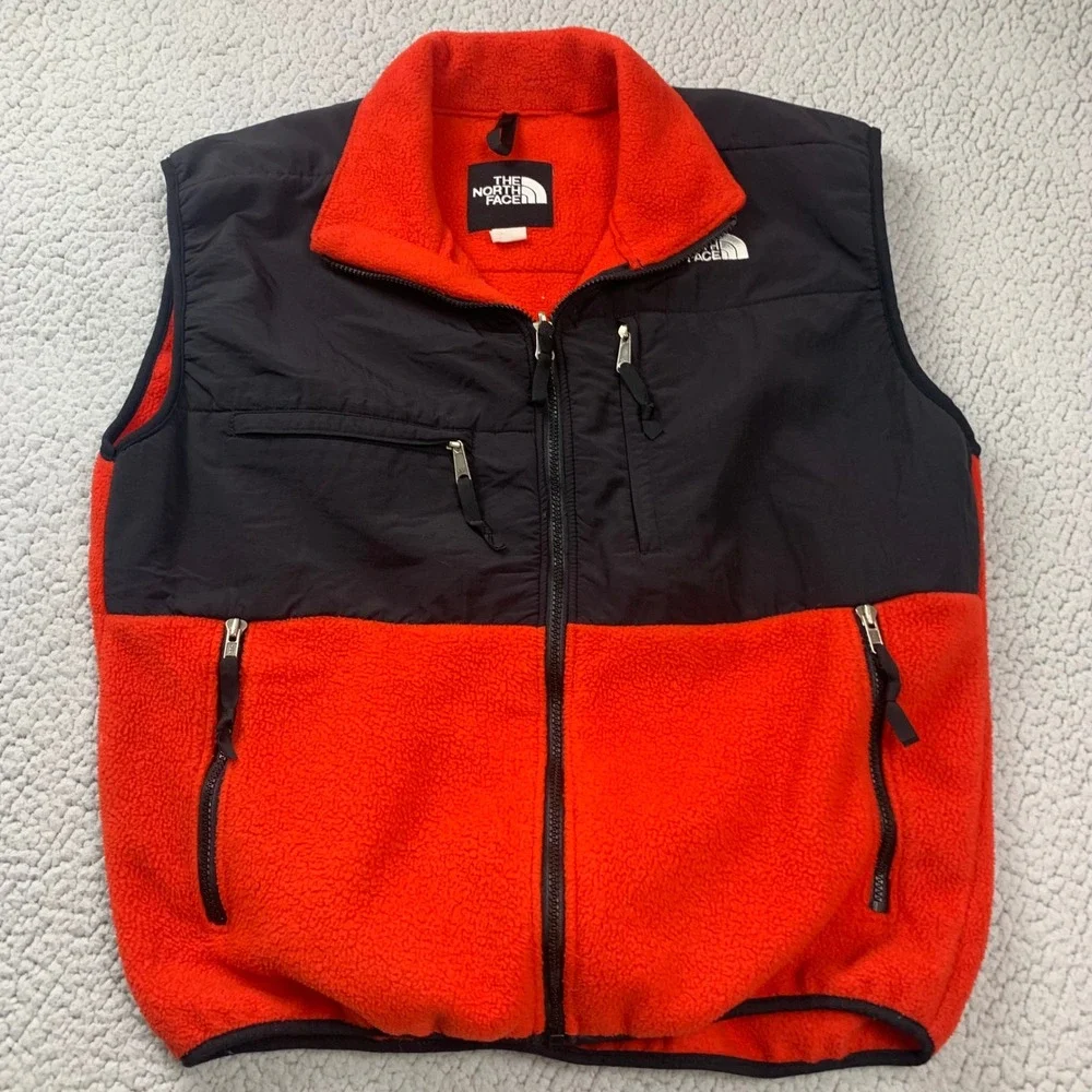Vintage 90s The North Face Denali Vest Mens‎ XL Red Black USA Made Fleece